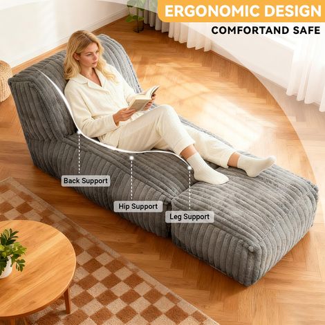 Canapé-lit d'angle réglable 2 places pour salon ou chambre - assise convertible modulable (1/4)