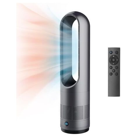 Ventilateur colonne sans pales 1400W – 8 vitesses – Mode chauffage et refroidissement – Angle de ventilation 80° – Design compact et silencieux (1/5)