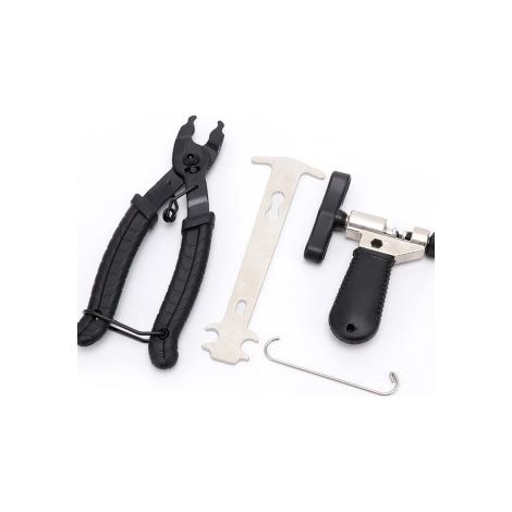 Ensemble d'outils pour chaîne de vélo, 3pcs Outils pour Chaîne de Vélo Pince Chaine Velo, Derive Chaine Velo & Vélo Chaîne Indicateur d'usure pour Vélos de Montagne et de Route (1/3)