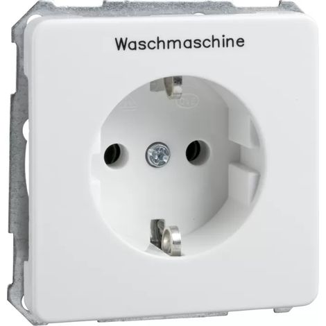 Elso Steckdose bedruck Waschmaschine 16A FASHION/RIVA/SCALA Steckklemme reinweiß 205124 (1/2)