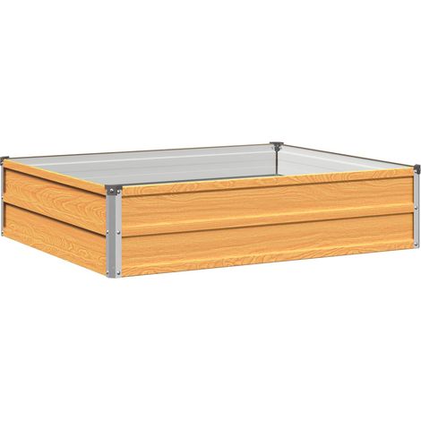 Cama de Jardín Elevada Natural 100 x 80 x 24 cm vidaXL