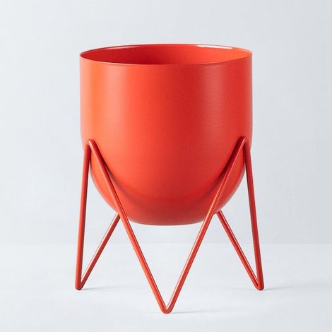 ORION91 Accesorio Decorativo Metal (20x15 cm ) Lapicero Macetero Rojo - SpazioLuzio