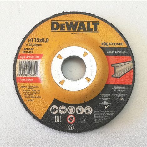 Dewalt extreme 115x6,0x22,23mm disco da sbavo per ferro (1/3)