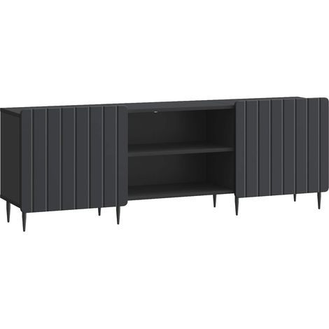 vidaXL  TV Cabinet  Black 150 x 31 x 52 cm Engineered Wood
