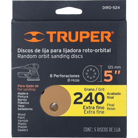 Discos de lija, 125 mm - Grano 240