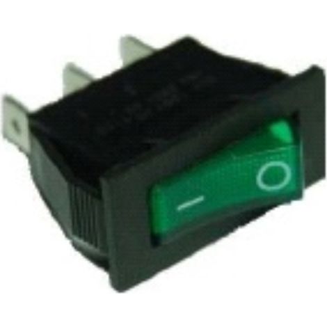 Interruptor unipolar verde 11x30