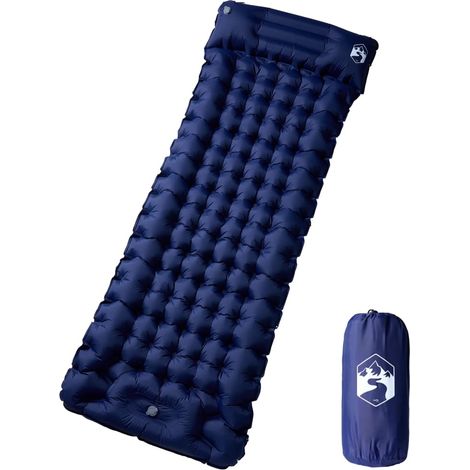 Selbstaufblasende Isomatte mit Kissen Marineblau