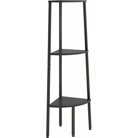 Maison Exclusive - Estantería de esquina de 3 baldas negro 45,5x3 (1/5)