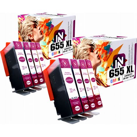 Inkdigo 655 XL Tinte kompatibel mit HP DeskJet InkAdvantage3525 TÜV-zertifiziert (1/5)