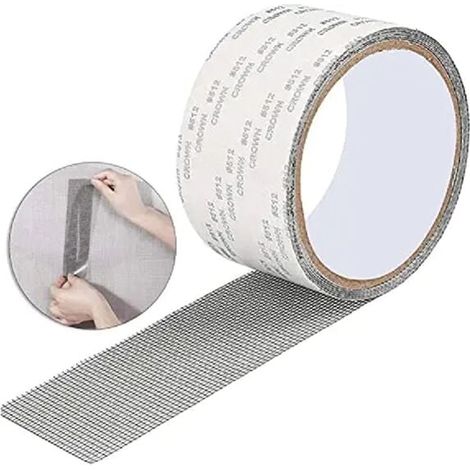 Moskitonetz-Reparaturset, Klebebandrollen, Moskitonetzflicken, Glasfaserklebeband zur Moskitonetzreparatur, 2 m x 5 cm, grau (1/2)