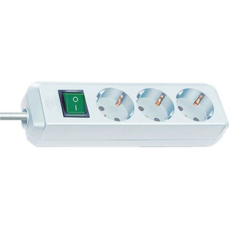 Regleta Eco-Line con interruptor 3 tomas blanco 1,5m H05VV-F 3G1,5