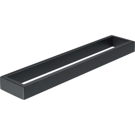 Toallero de baño, aro para toallas de pared, soporte para toallas negro mate en acero inoxidable SUS304, montaje en pared, 3,0 cm de longitud. (1/4)