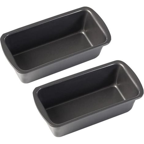 Set di 2 teglie rettangolari antiaderenti per toast e pane, piccole teglie per pagnotte adatte a forno e friggitrice ad aria (19x9x6 cm) (1/4)