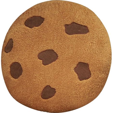 Coussin Ornement Chocolat - 28 cm - Forme Cookie Ronde - Décoration Intérieure Salon Jardin Voiture - 1 Pièce (1/4)