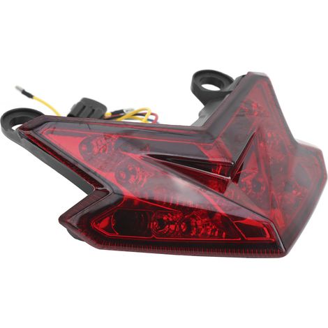 Motorrad-LED-Rücklicht, integrierter hinterer Kotflügel, passend für KAWASAKI KCWDZ800/ZX6R 1315 (Rot) (1/5)