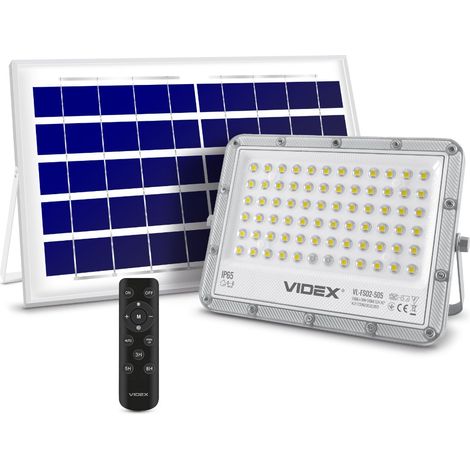 Solar-Flutlicht mit Fernbedienung 1000lm=LED 10W 5000K IP65 SOLAR Videx