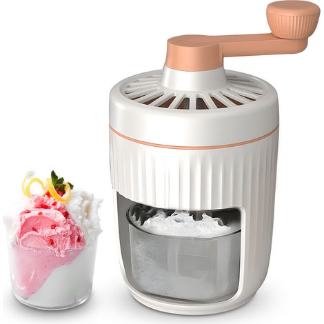 Machine à glace pilée - Machine à granita manuelle avec bac à glaçons gratuit, machine à granita portable avec lames en acier inoxydable pour crème glacée / granita (1/2)