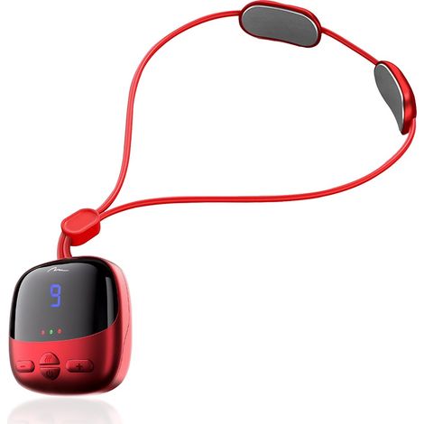 Appareil de massage EMS pour la nuque et le cou (stimulation électromusculaire). 4 modes et 9 niveaux d'intensité. Fonction compresse chaude. Affichage LED. (1/5)