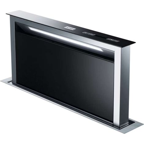 Franke – Hotte encastrable plan de travail 88 cm – Verre noir et acier inoxydable – Aspiration à fente – Technologie Sound Pro (1/5)