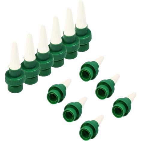 Sollbry Lot de 12 pots de fleurs en céramique pour arrosage automatique des plantes avec goutte à goutte et pointes d'arrosage automatique pour fleurs, système d'arrosage intérieur extérieur (1/5)