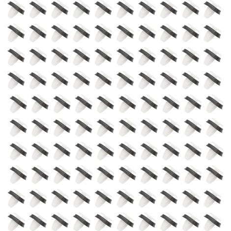 Lntyq 100pcs Clips Fixation Voiture Panneau Porte Voiture Garniture Clips Plastique pour F-iat Ducato Boxer Jumper 856543 71728806 avec Joint en Caoutchouc,Trou de 9 mm (1/5)
