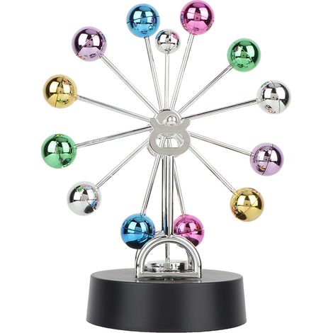 Pendule de Newton à billes, équilibre physique scientifique, décoration de bureau divertissante, boules métalliques (1/5)