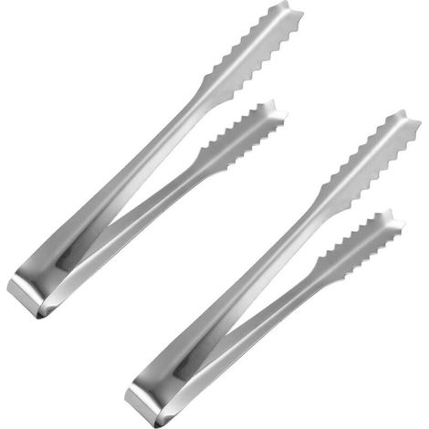 Set di 2 pinze per ghiaccio in acciaio inox 304, pinze per ghiaccio da 6 pollici per secchielli del ghiaccio, bar di dolciumi, bar del caffè, distribuzione di cibo, ecc. (1/4)