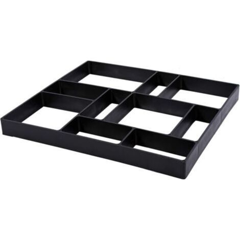 Moule a Pavé Beton Jardin Moule a Beton DIY Iron Réutilisable Moules Béton Moule a Pavage Moule Beton Dalle Moule à Chemin Béton pour Chemin Terrasse Allée Patio Jardin 45 x 40 x 4cm Noir (1/4)