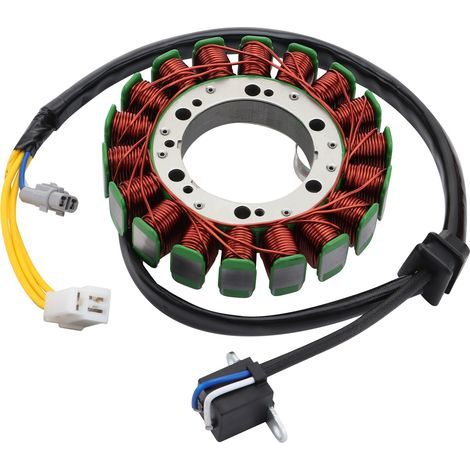 Stator coil compatible with Arctic Cat 700 (2006-2008) and Suzuki LTA 750 X ATV high-efficiency universal generator coil. (1/4)