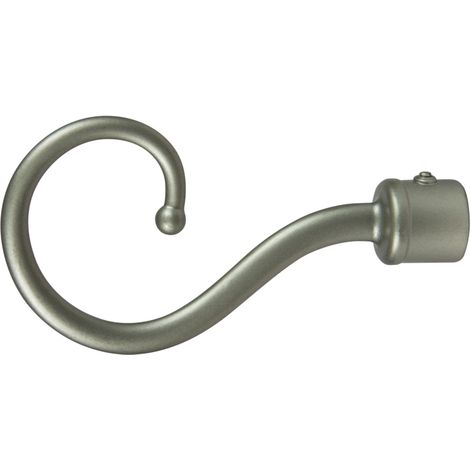 2 pomoli nichel a ricciolo terminale per tubo tende diametro 20 mm