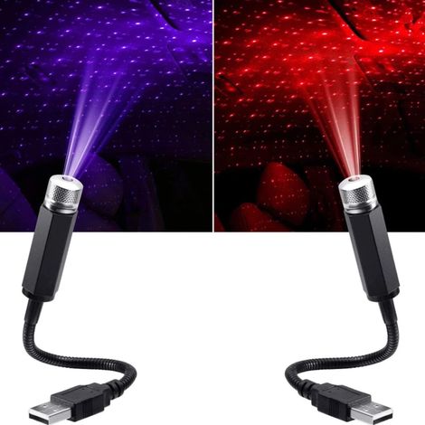 Mini LED Star Projector – USB-powered rotating star night light, ideal for bedrooms, children's rooms, parties, and Christmas decorations  Robust, automatic rotating galaxy projector--DTEKGAZ