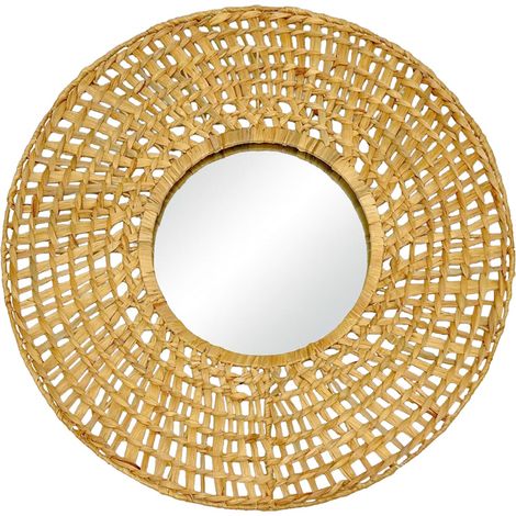 Specchio in giacinto d'acqua Novo con design circolare naturale