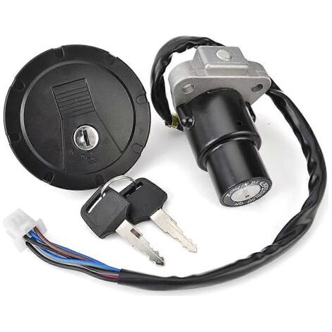Ignition Switch Fuel Gas Cap Kit for Kawasaki KMX 125 200 KL KLR 250-As Shown- (1/5)