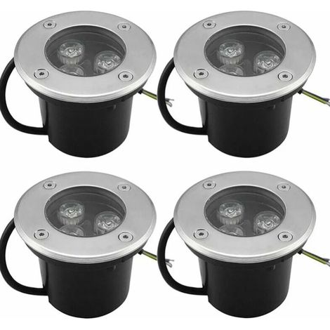4 PACK Blanc Chaud 3W IP65 Spot LED Encastré Extérieur 270 Lumen Rond Led Terrasse Downlight Lampe D'éclairage De Jardin Extér (1/4)