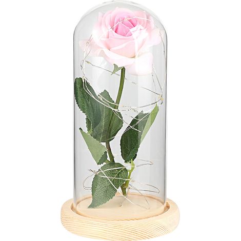 Lampe LED Fleur De Rose - Lumière Douce Pour Chambre Et Salon - Décoration Intérieure Romantique - 1 Pièce (1/5)