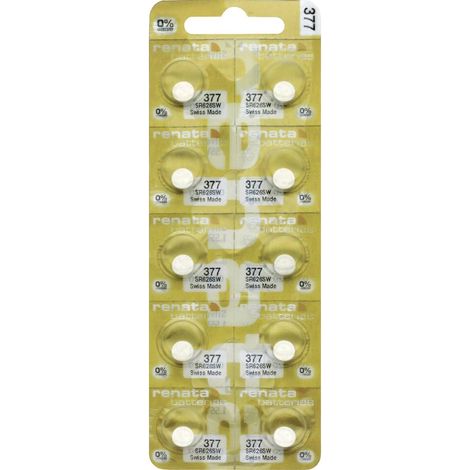 Renata Batteria a bottone 377 10 pz. 28 mAh