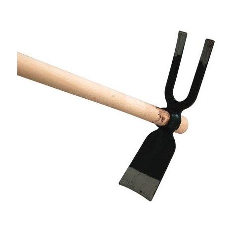 ZAPPA BIDENTE OCCHIO TONDO 228 + MANICO ORSATTI  ACCIAIO FORGIATO/FAGGIO GR 425 MM 70X260 H.CM 130