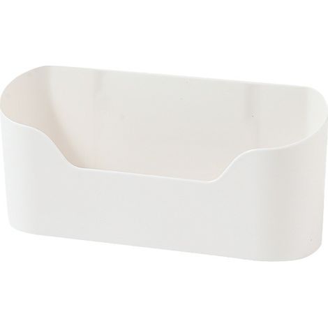 Set of 2 white self-adhesive kitchen cabinet door organizers for cupboards, bathrooms, refrigerators, and small items (1/5)