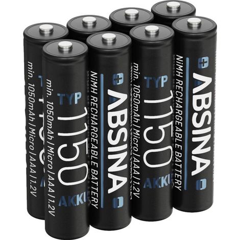 Absina Pile rechargeable LR3 (AAA) NiMH 1.2 V 8 pc(s) (1/2)