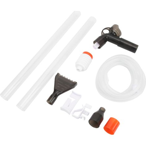 Nettoyeur de gravier pour aquarium, pneumatique universel, changement d'eau rapide en plastique avec bouton de pression d'air (1/5)