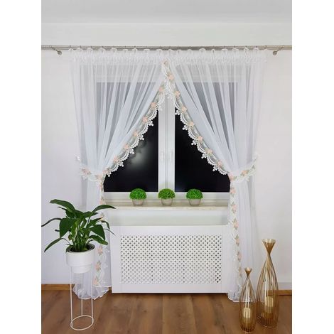 Cortina de voile elegante con encaje guipur: ¡elegante y funcional (1/5)