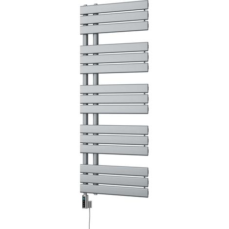 Tristan - Silver Electric Towel Rail H1292mm x W500mm 600w Thermostatic WIFI (1/3)