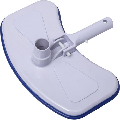 1 Brosse Fond Piscine, Blanc, Avec Brosses Latérales, Pour Skimmer, Nettoyage Efficace (1/5)