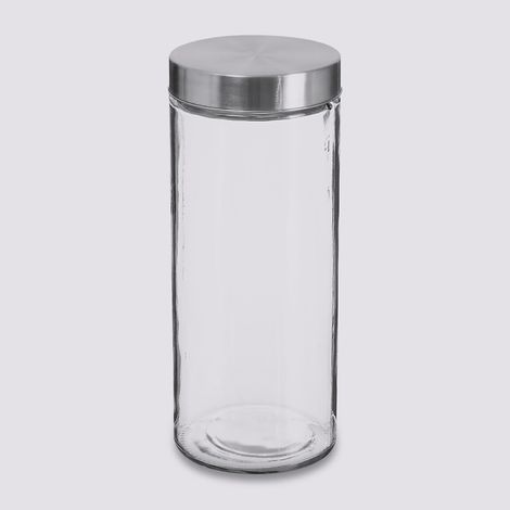 Bocaux de rangement 2 Litres en verre et inox couvercle hermétique Atmosphera - - (1/5)
