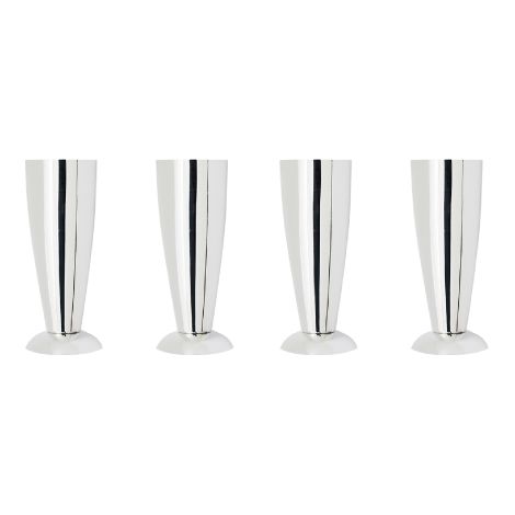 4 pieds de lavabo 13 cm de hauteur 4,5 cm de diame'tre finition chrome'e pieds de lavabo de rechange