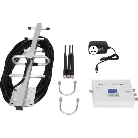 Amplificateur de signal téléphonique blanc, répéteur anti-radiation stable, amplificateur de réseau, protection contre les ondes, prise UK 110-240V (1/5)