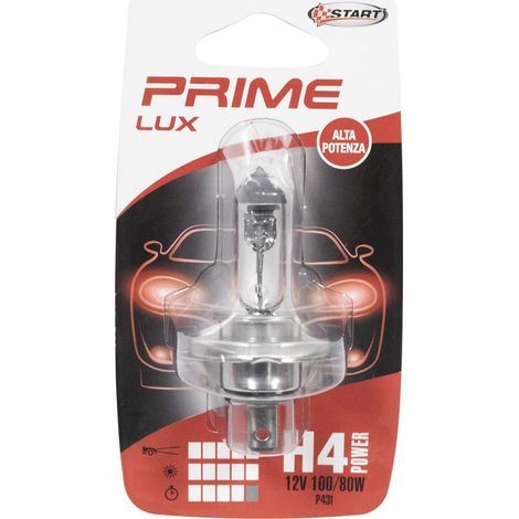 Lampadina singola auto alogena H4 12V 100/80W P43t (1/2)