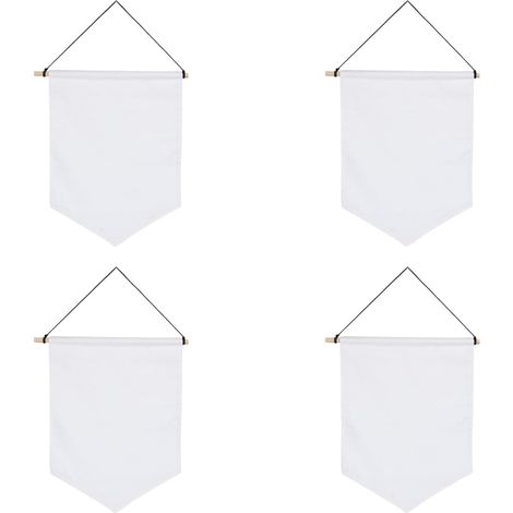 Lot de 4 fanions vierges en toile pour présentoir à épingles (1/5)