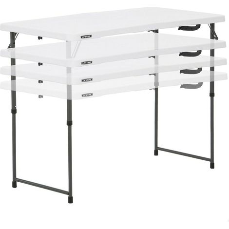 Mesa Plegable Lifetime Blanco 122 x 91,5 x 61 cm Acero HDPE (1/5)