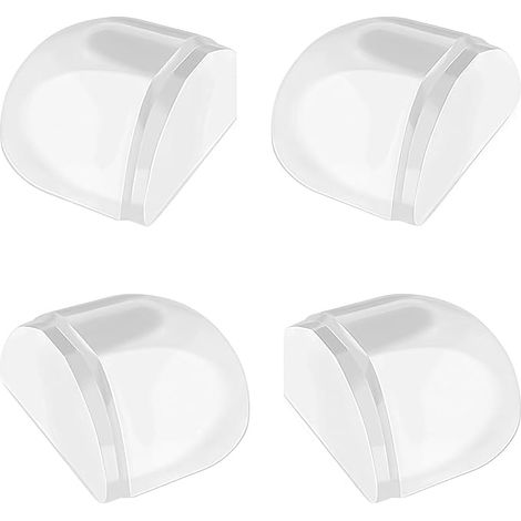 Tope de puerta, [Juego de 4] Tope y protector de puerta transparente, Tope de puerta adhesivo para suelos y parquet, Protector de puerta y pared